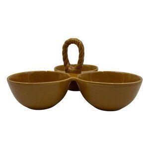 Pottery Barn Ceramic Multi Use Three Section Serving Dish